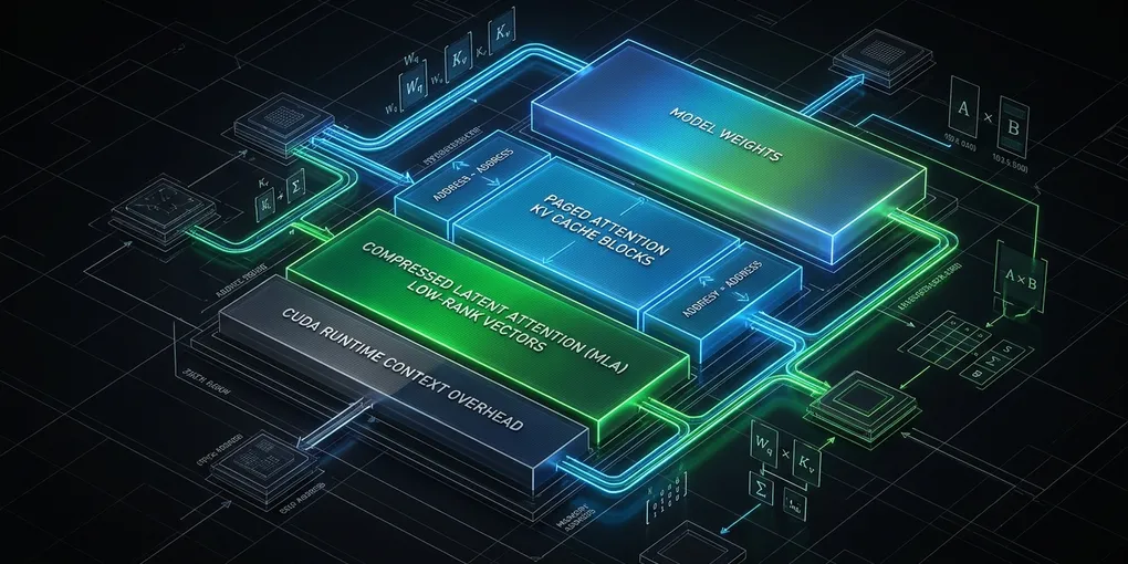 LLM VRAM & KV Cache Sizing Guide: Exact Memory Formulas for GQA, MLA, and Quantization on Linux